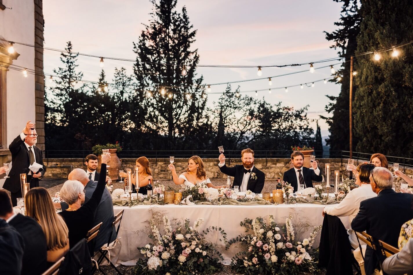 Al Fresco Wedding Dinner in Tuscany Countryside