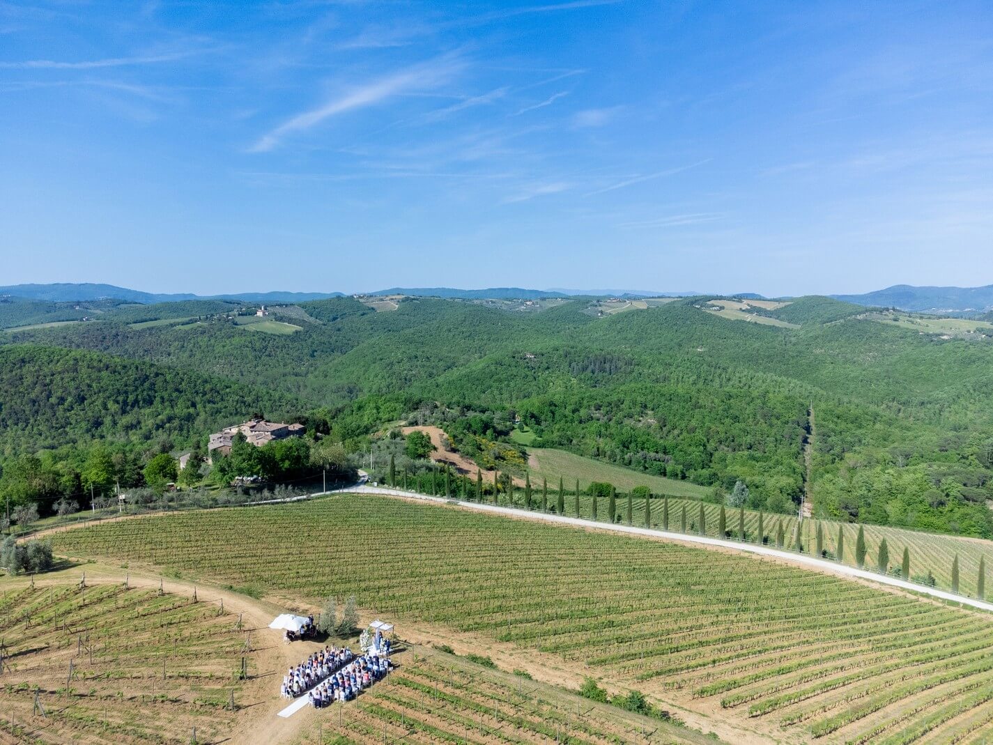 Wedding in the vineyards in Chianti Tuscany