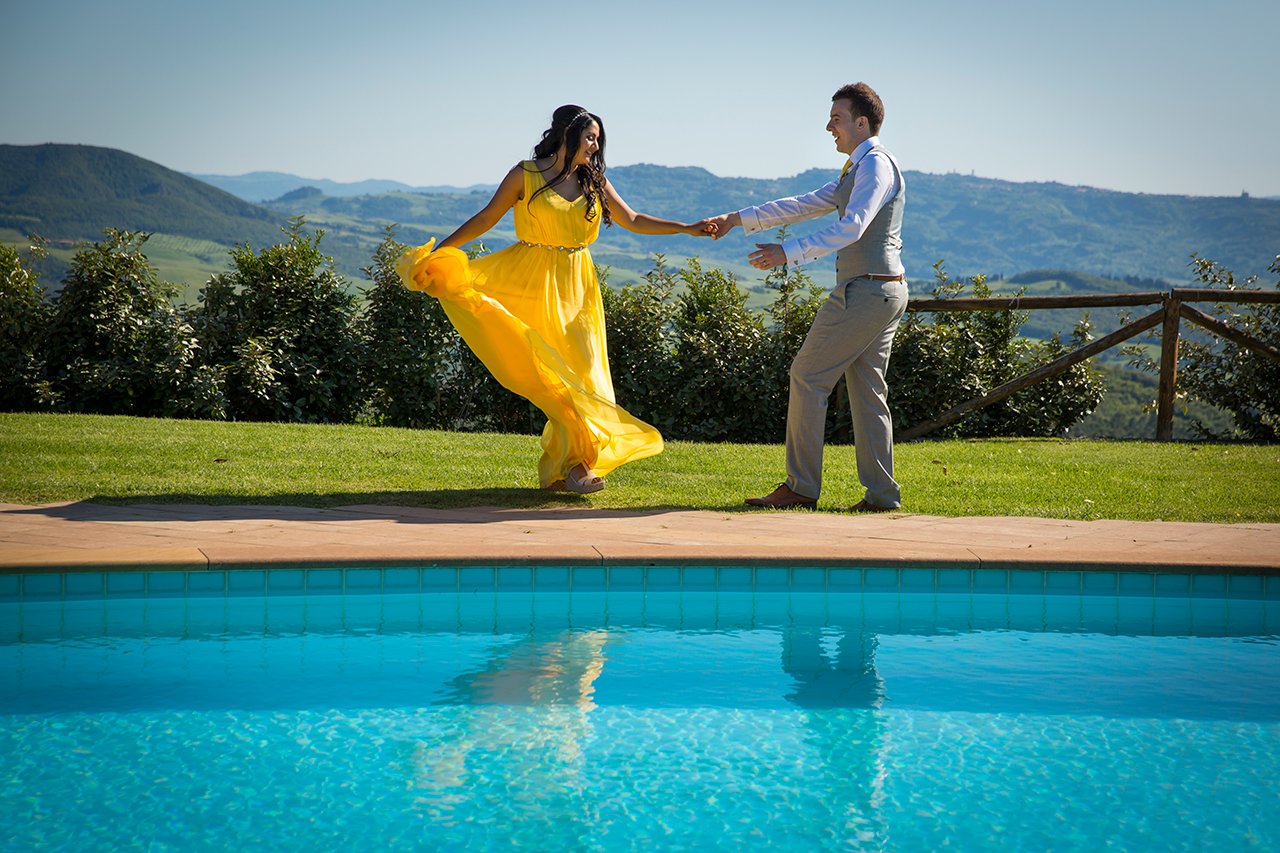 wedding pool Tuscany
