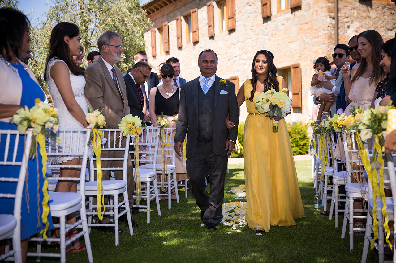 Roshni & Joe symbolic ceremony in Tuscany