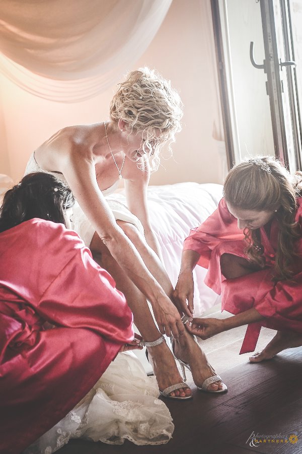 bride preparing for wedding Tuscany