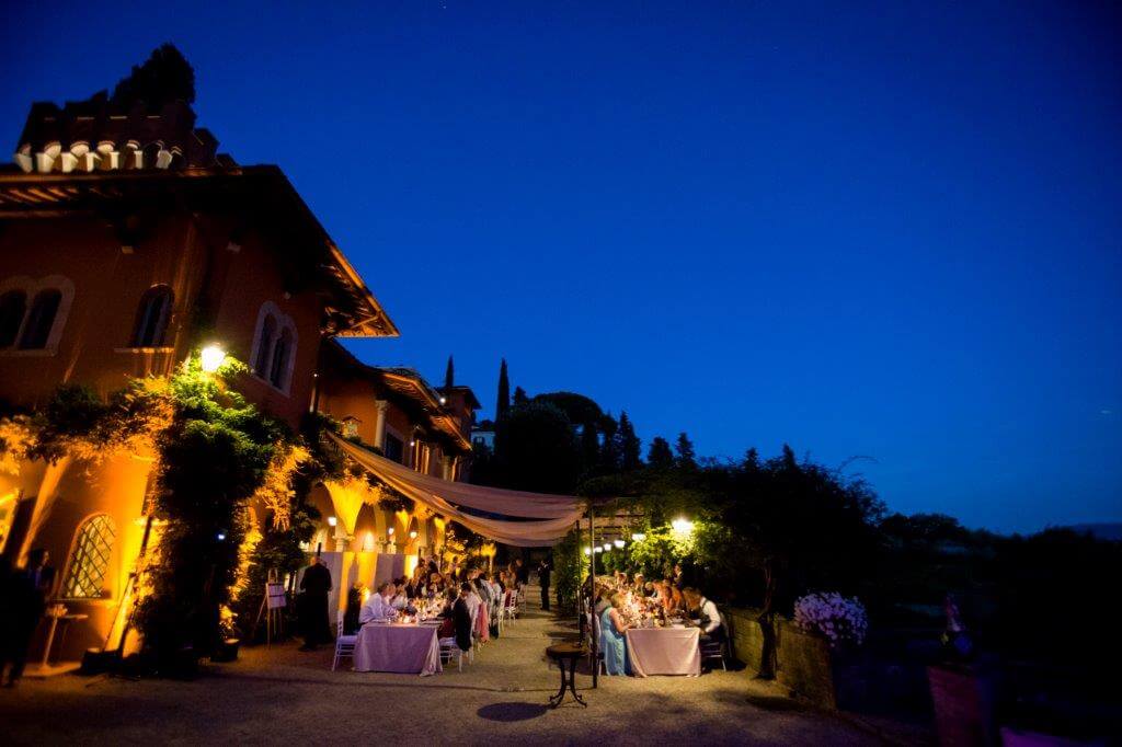 al fresco wedding dinner