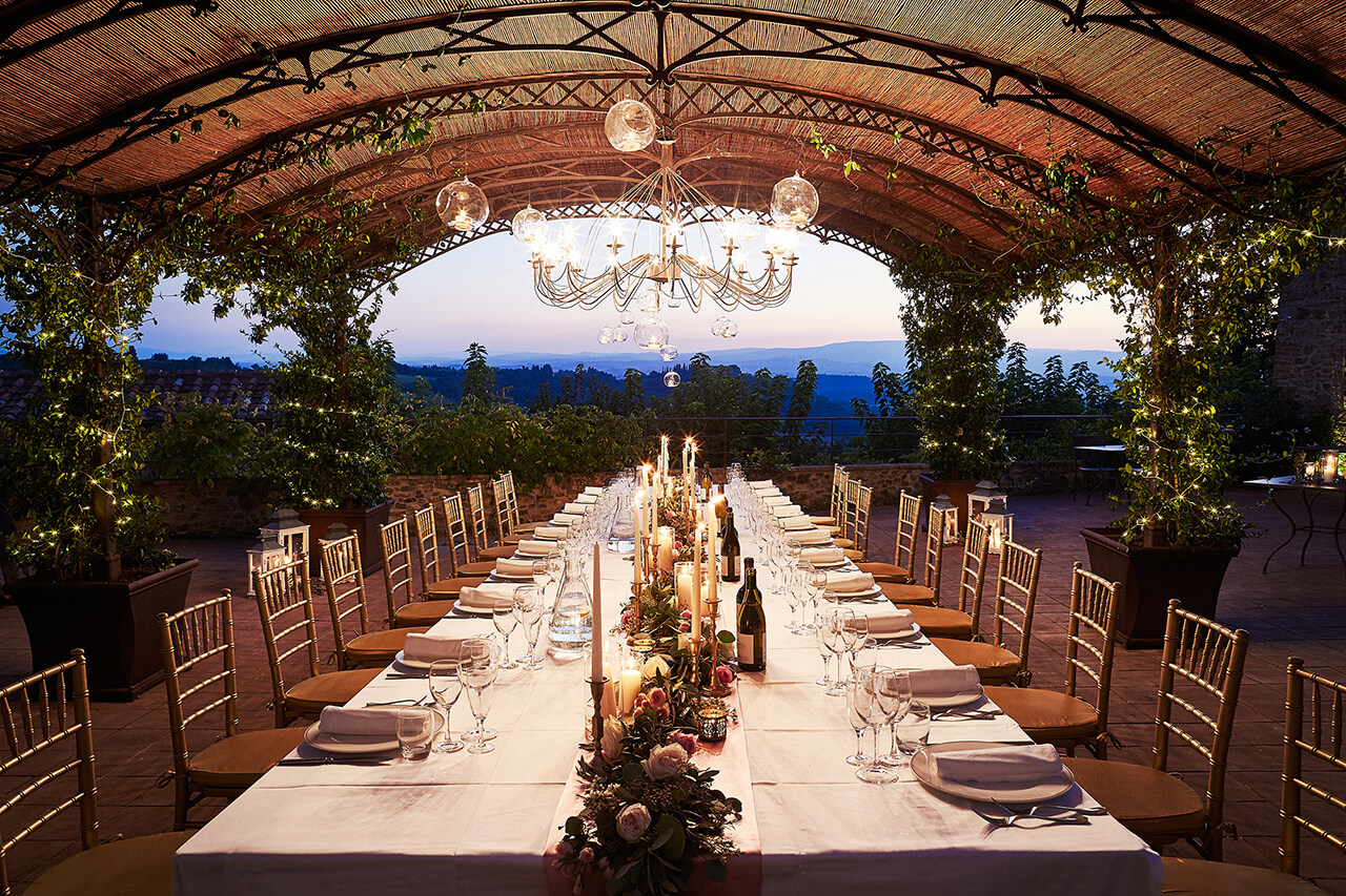wedding reception at Borgo Petrognano