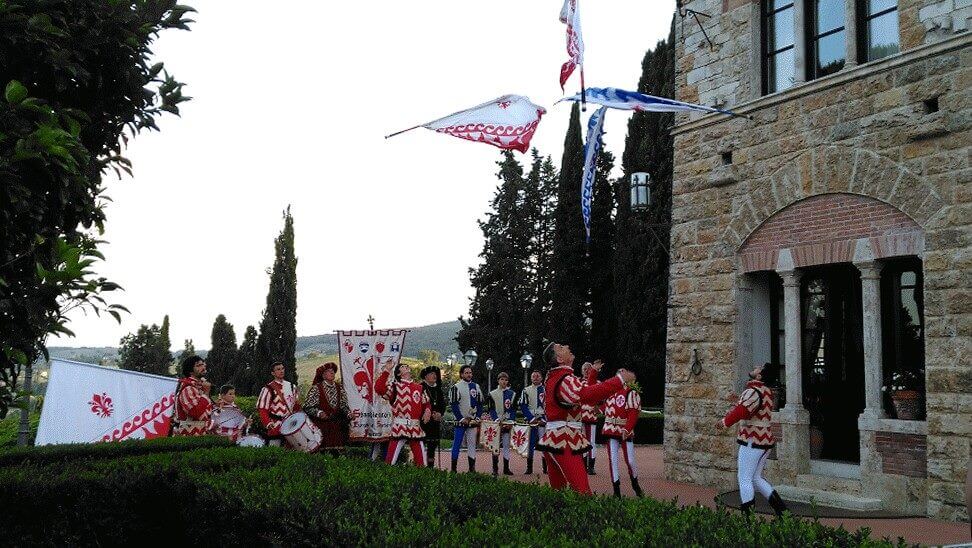 flag throwers wedding