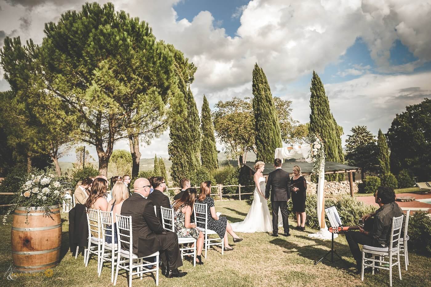 Wedding blessing at Tenuta di Papena