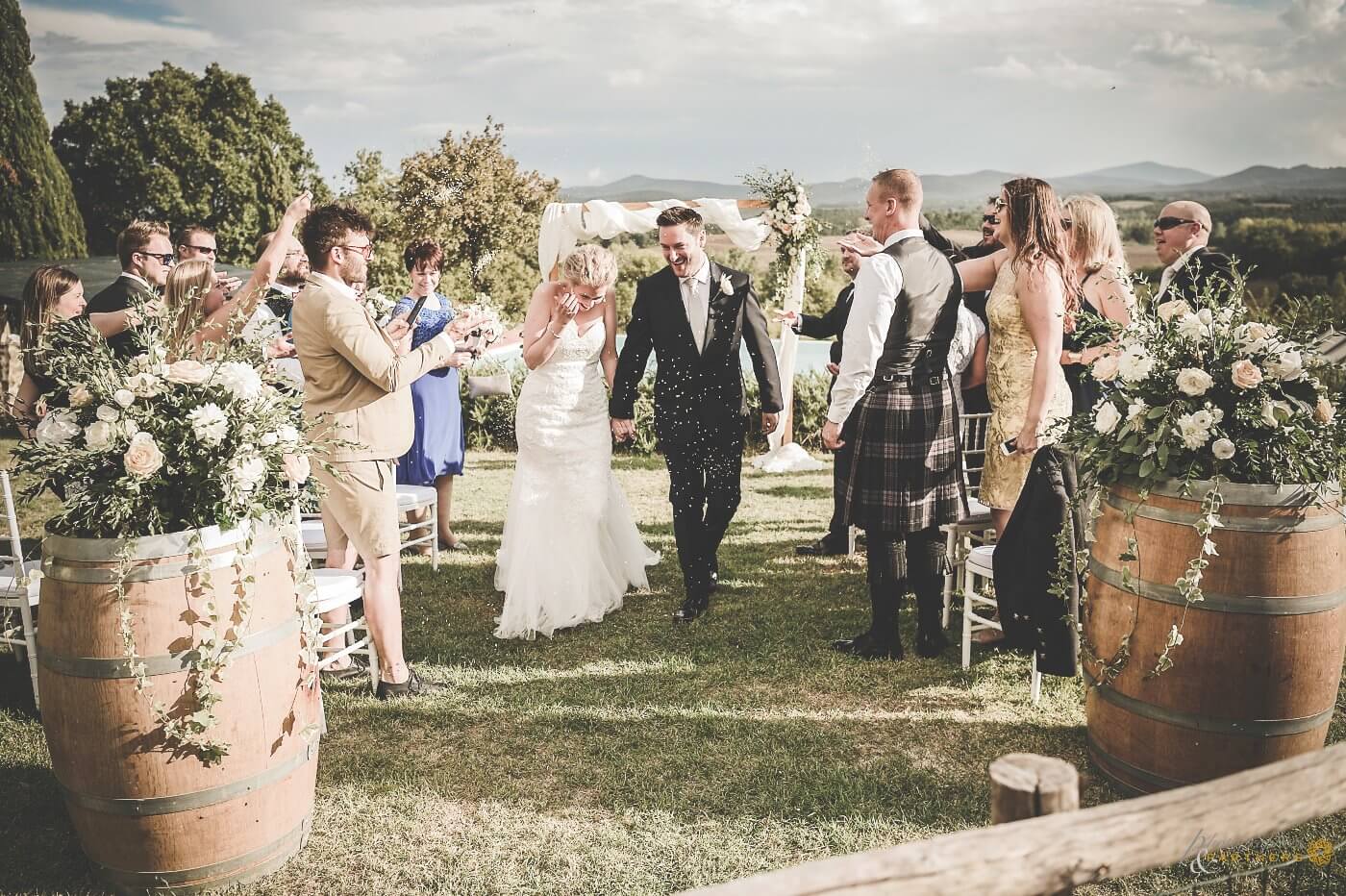 wedding ceremony and reception in an old farm hamlet