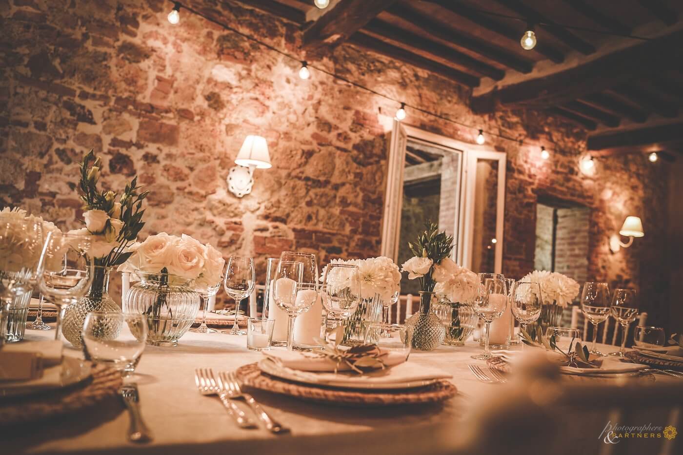 wedding reception in Tuscany