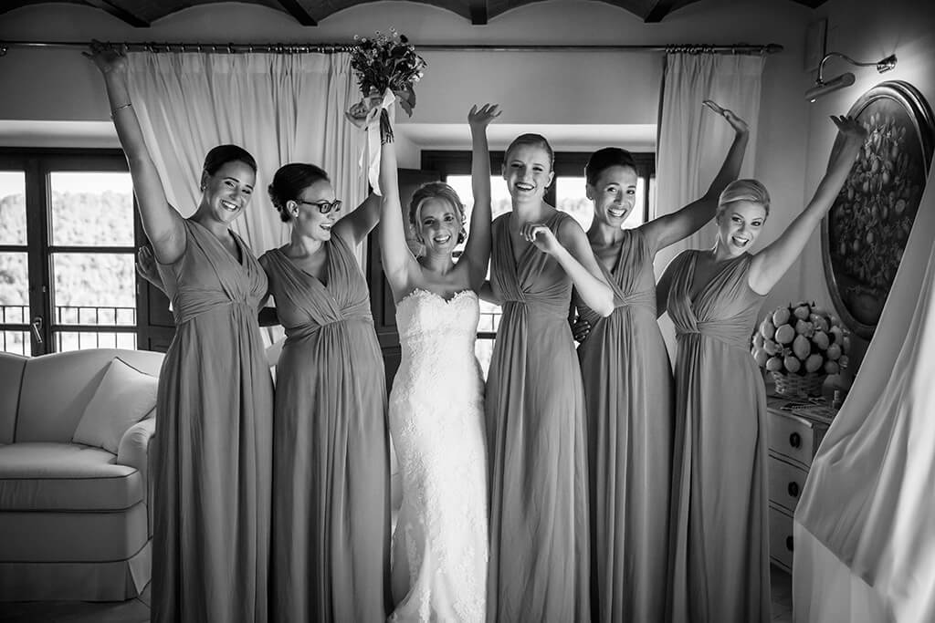 tuscany style wedding bridesmaids