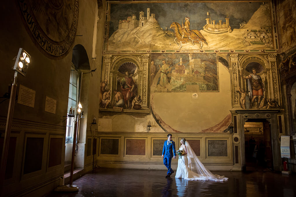 wedding in medieval palace