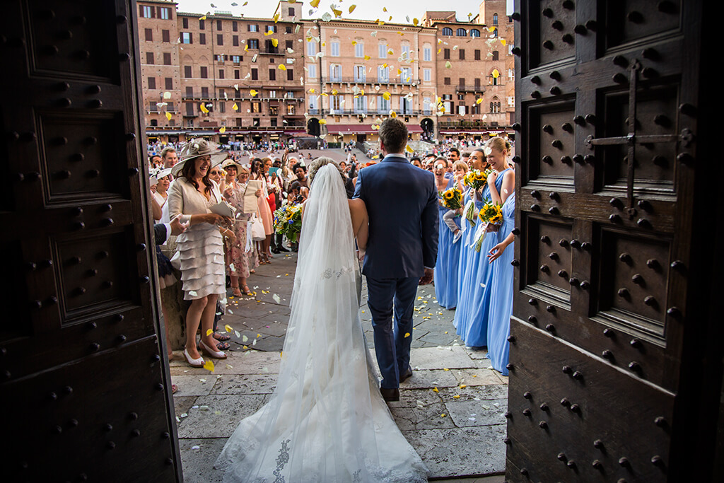 wedding in medieval town