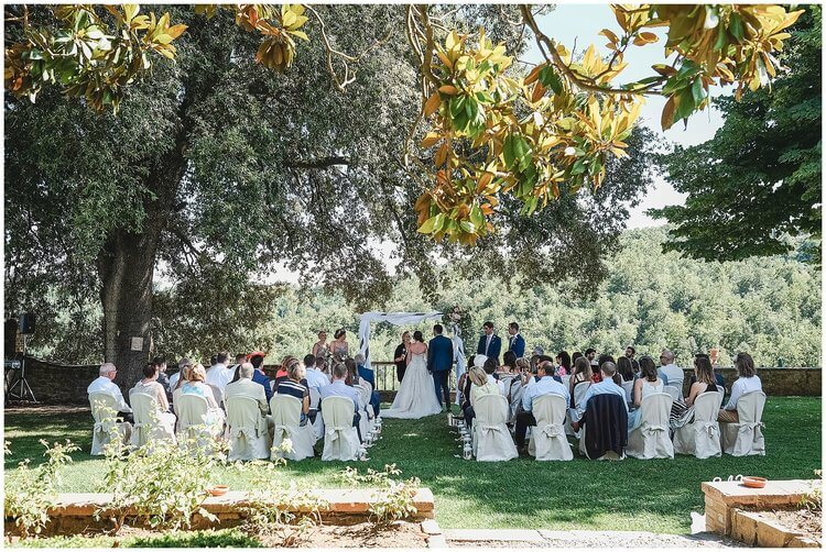 August wedding near Siena