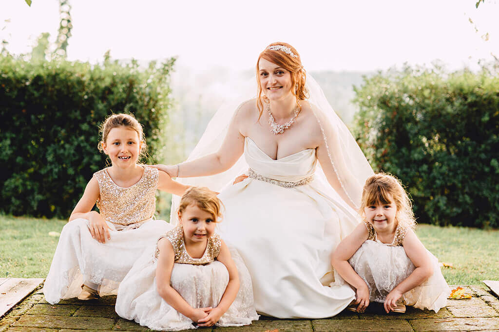 tuscan wedding with kids