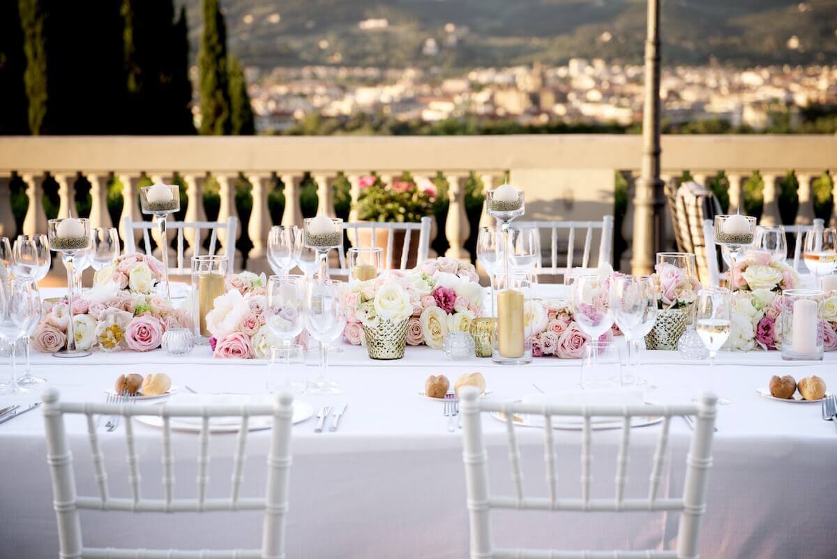 wedding table with a view Florence