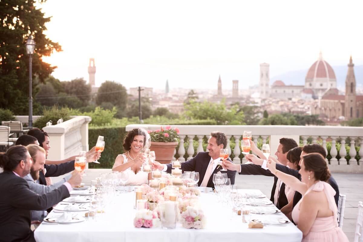 magical sunset reception Florence