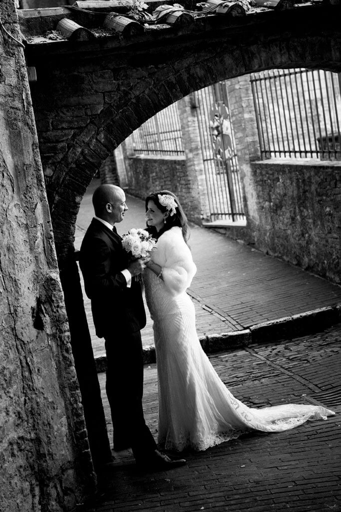 winter wedding in Siena