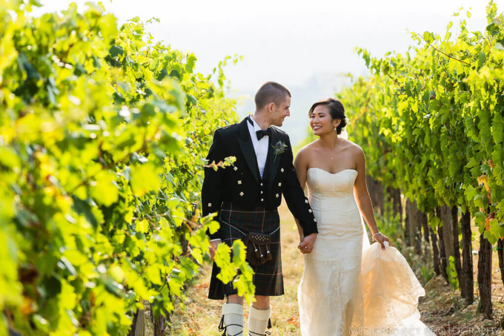 romantic vineyard wedding