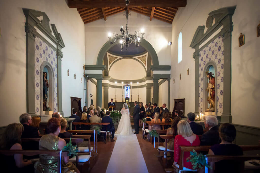 The ceremony begins in the Church