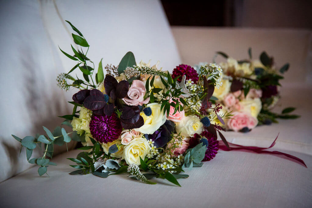 The bride chose glorious flowers for the bouquets