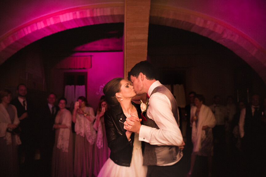 Claire & Mark have their first dance