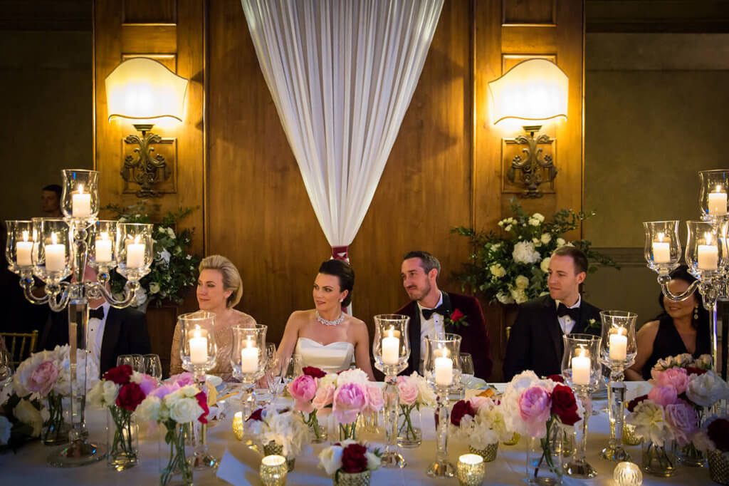 Isabelle & John enjoy the dinner with their guest