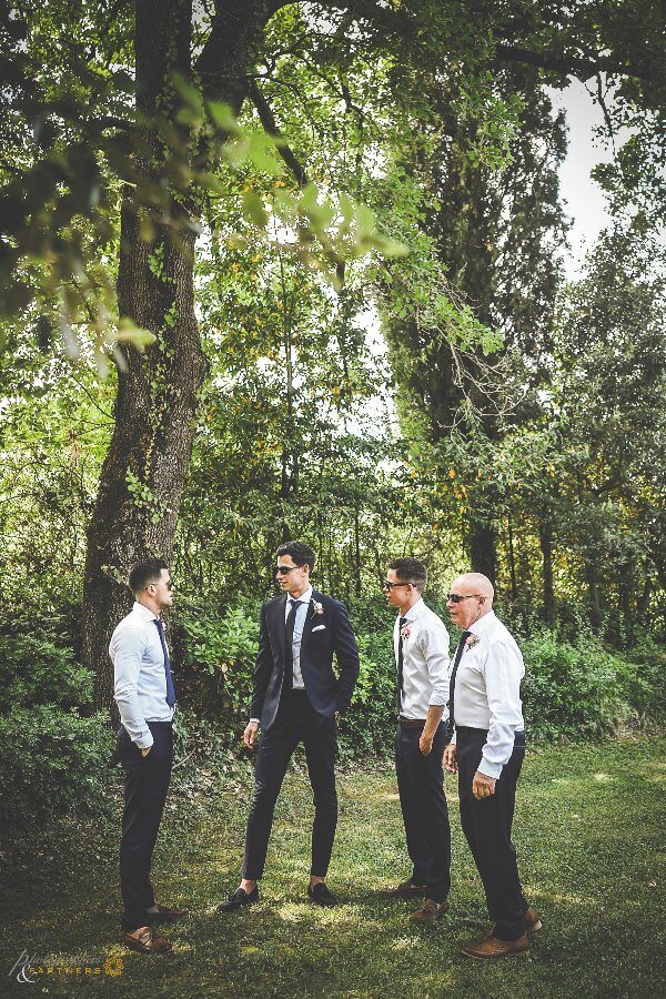 The groom is ready for the ceremony