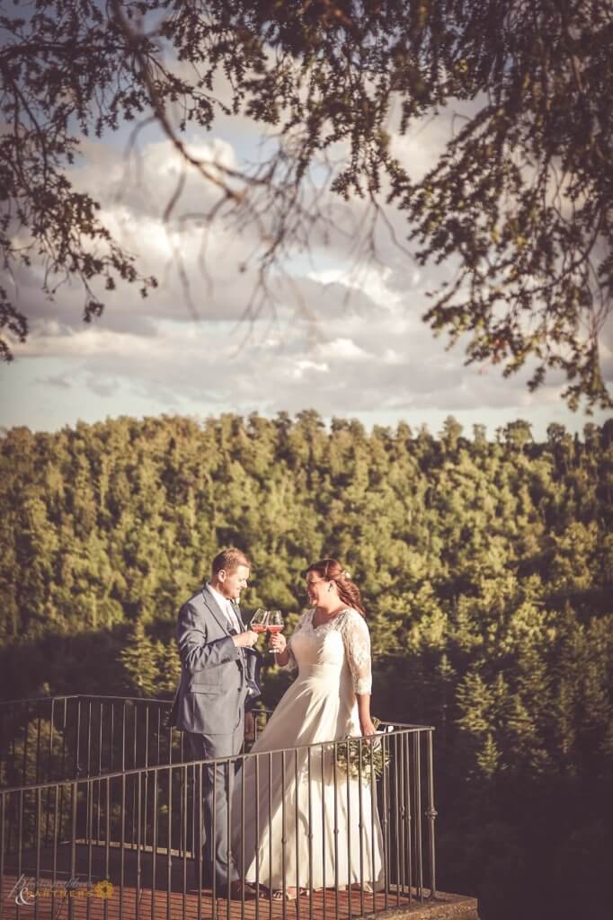 Amy & Elliot have a toast at their wedding