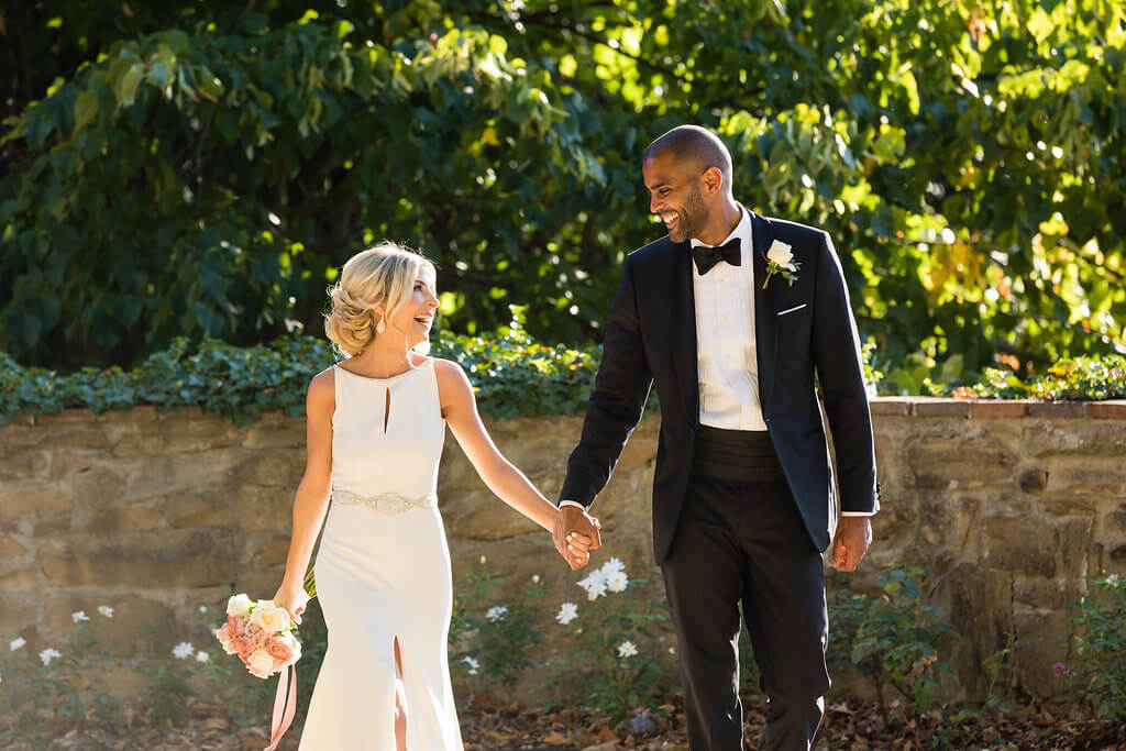 Kristina & Jerome walk through the garden