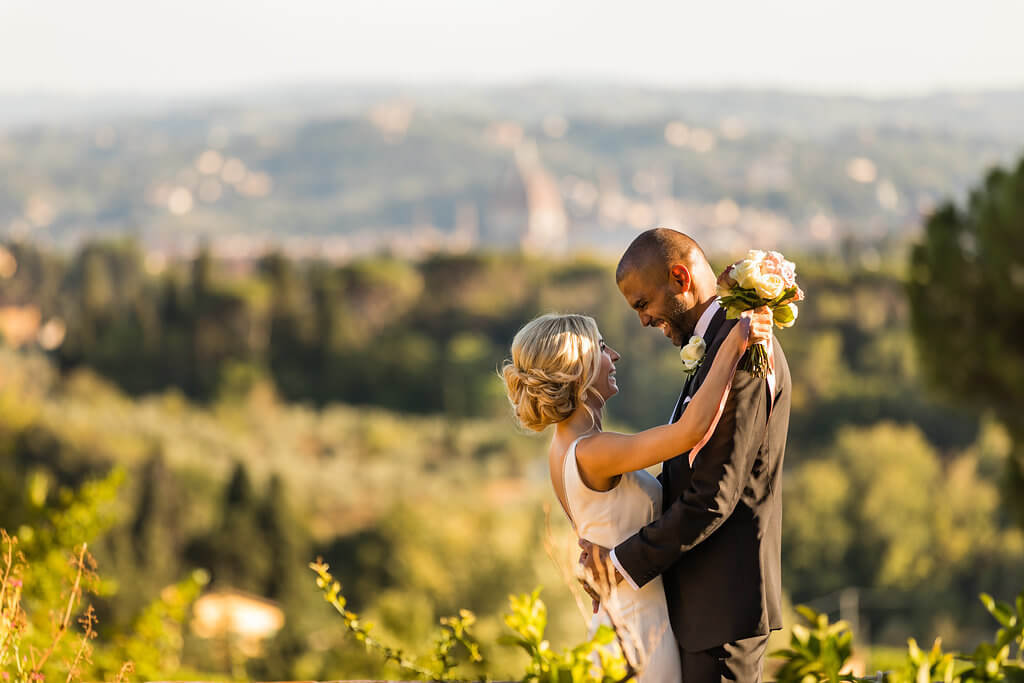 Kristina & Jerome enjoy a wonderful tuscan panorama