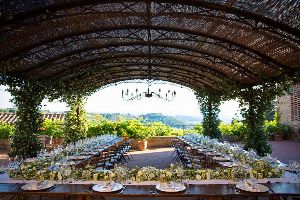 The table is ready for the wedding reception