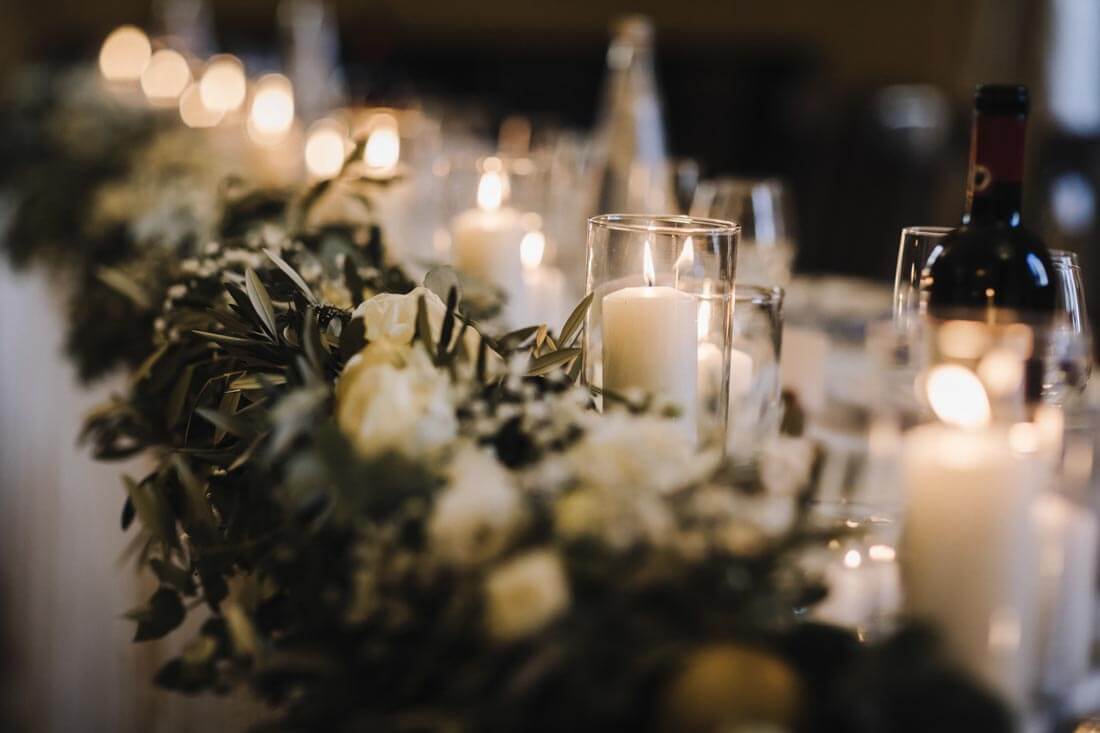 Beautiful decoration of the wedding table