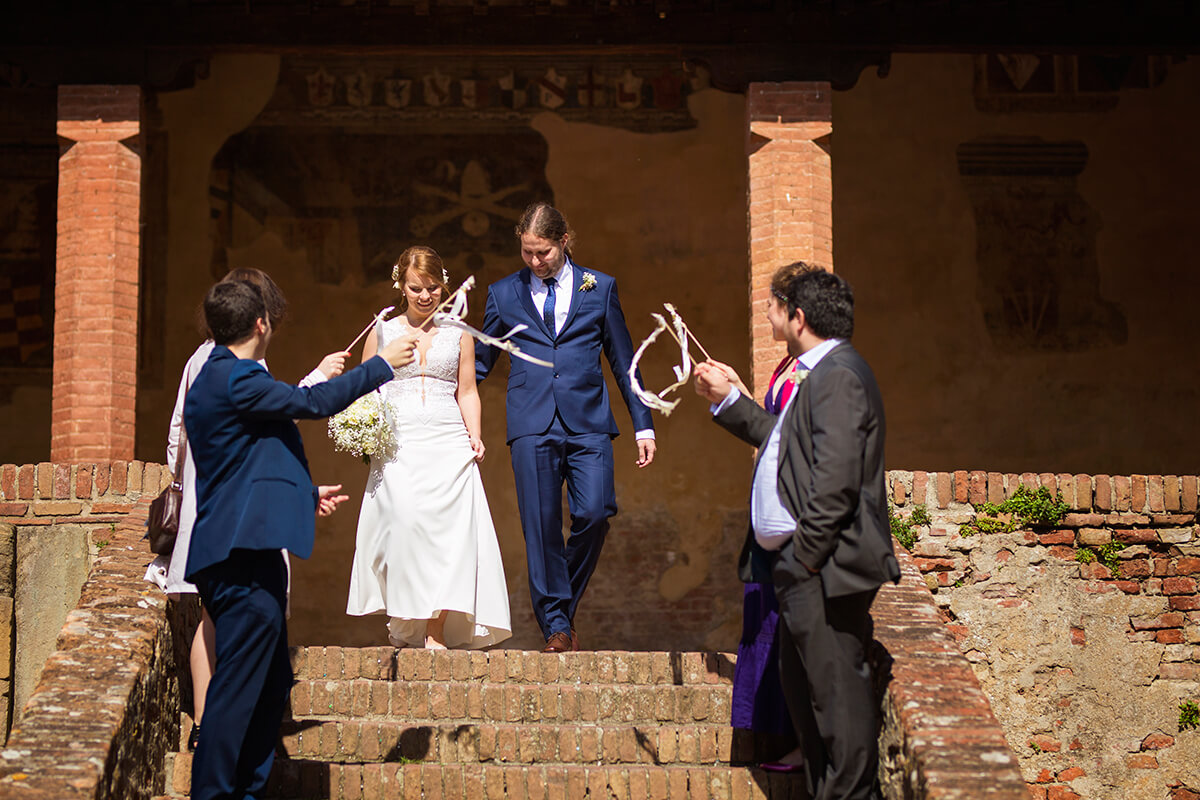 civil ceremony in Certaldo