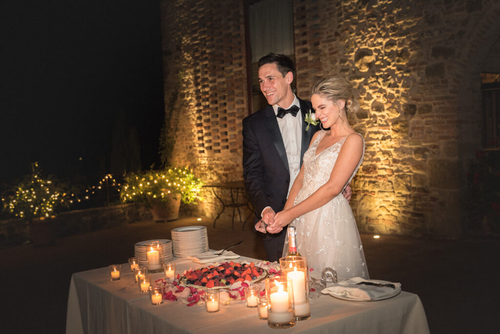 wedding reception near San Gimignano