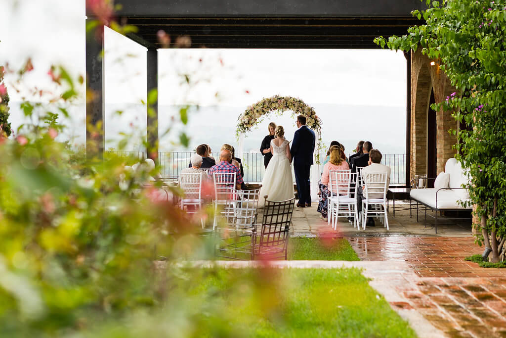 ceremony in a private villa in Italy