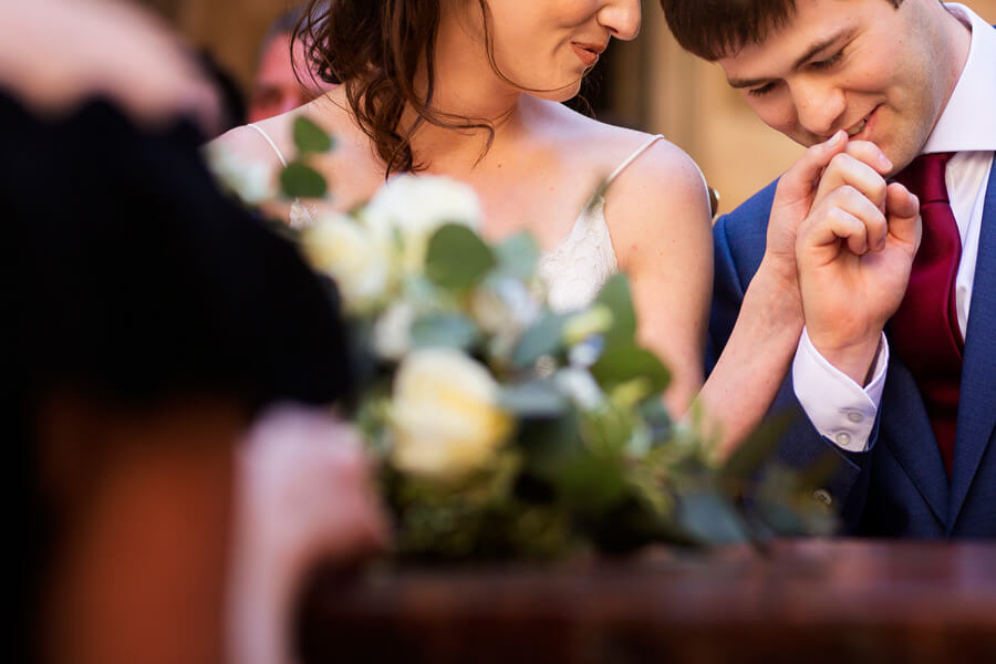 Civil ceremony in an old historical town