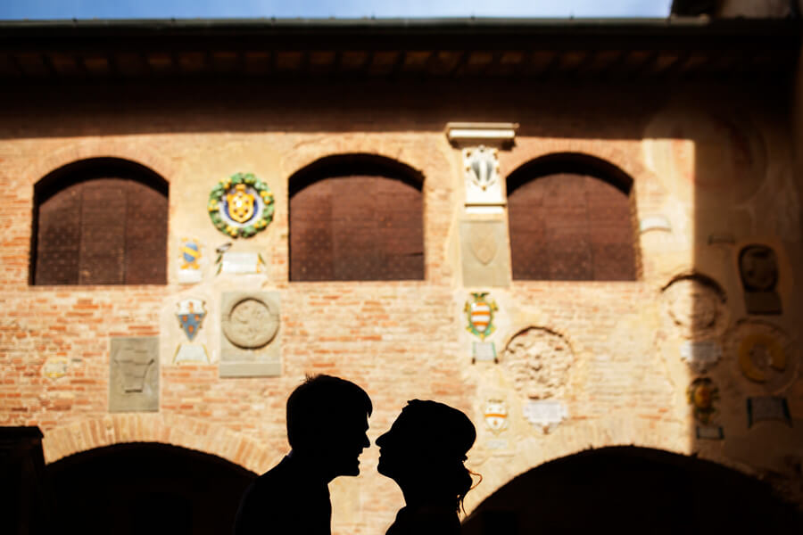 intimate wedding ceremony in Certaldo