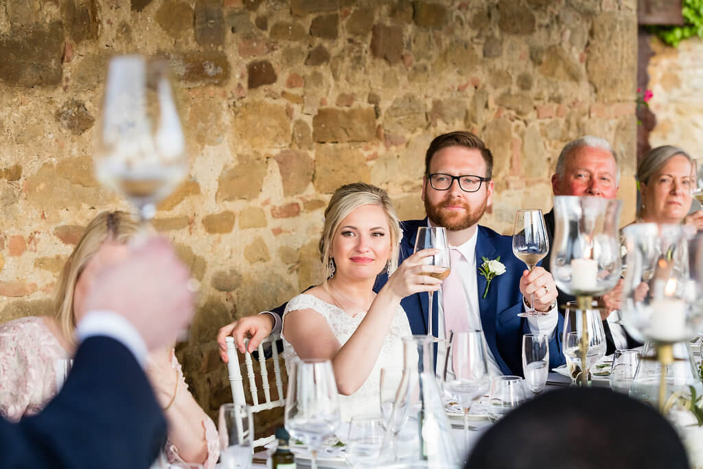 wedding reception in a tuscan villa
