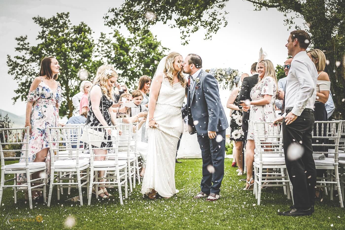 garden ceremony in Tuscany