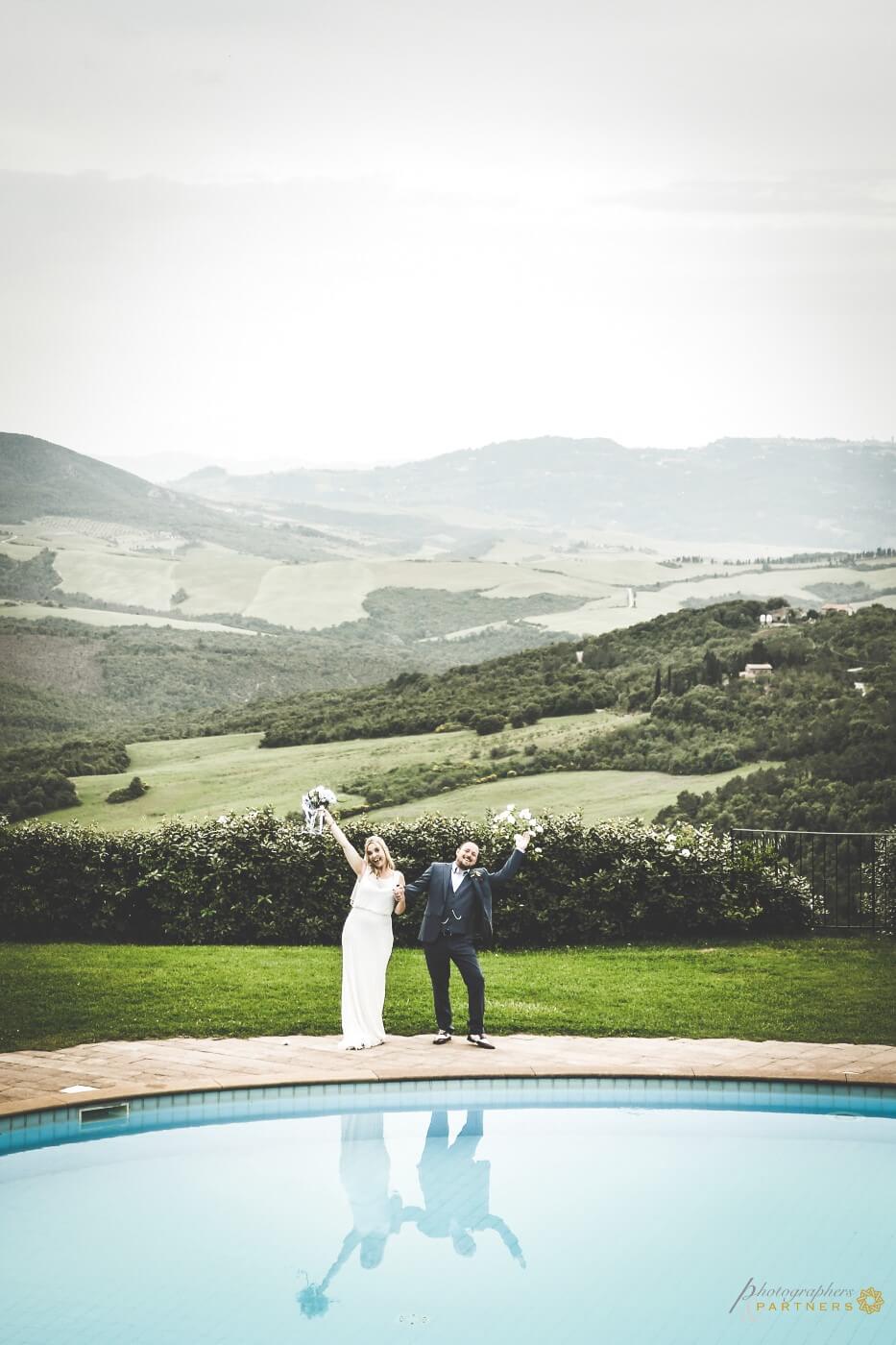 garden ceremony in San Gimignano