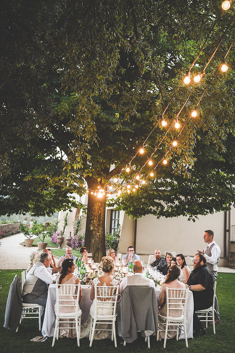 al fresco wedding dinner