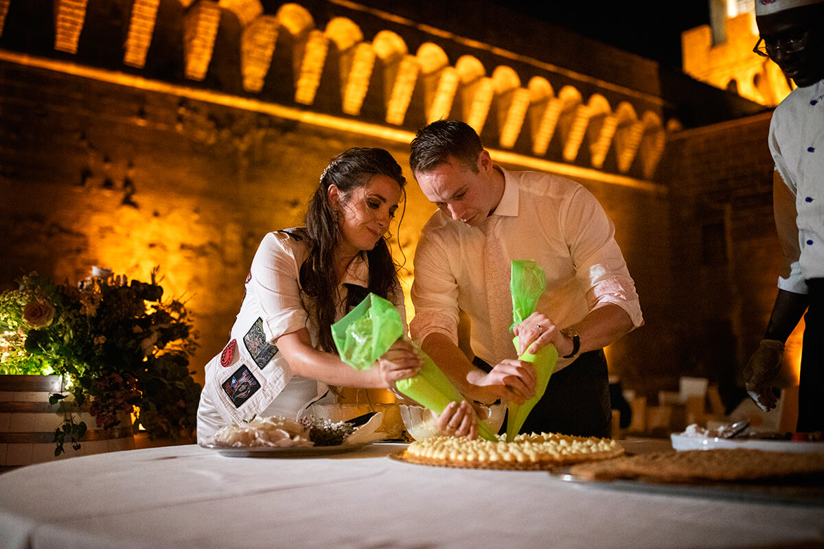 castle wedding cake