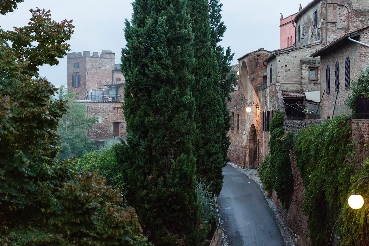 wedding in a medieval city in Tuscany