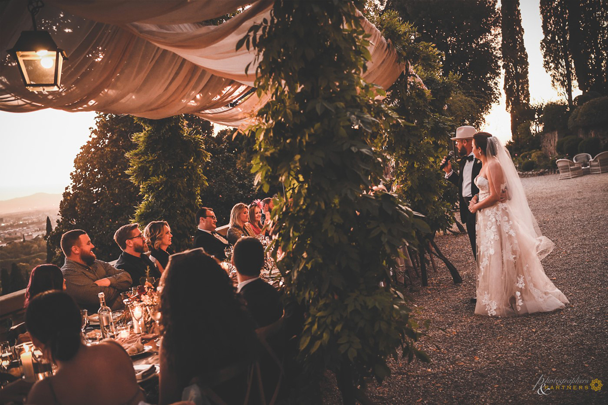 Wedding dinner in the garden