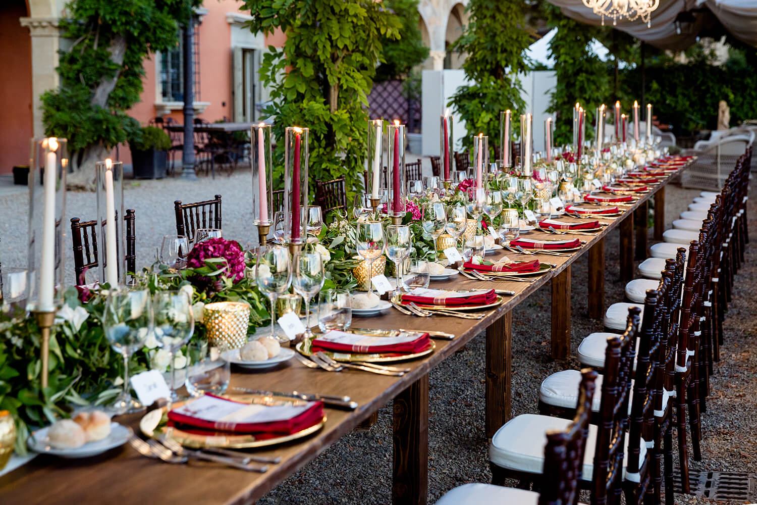 tuscan wedding reception